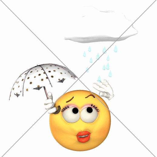 emoji Raining On Smiley